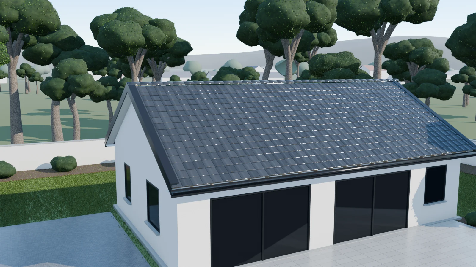 After: finished tiled roof